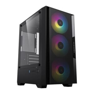 Gabinete Gamer Acegeek Stratus Mesh, Rainbow, Mid-Tower, Com 3 Fans