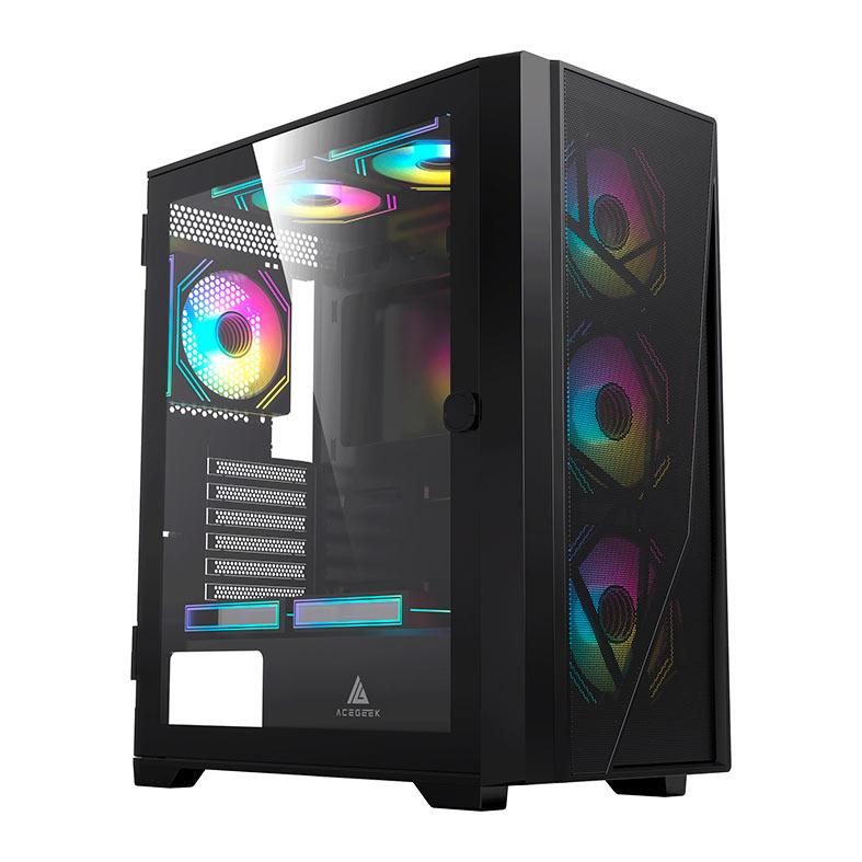 Gabinete Gamer Acegeek Terminator Type C, Mid-Tower, Lateral de — Informática