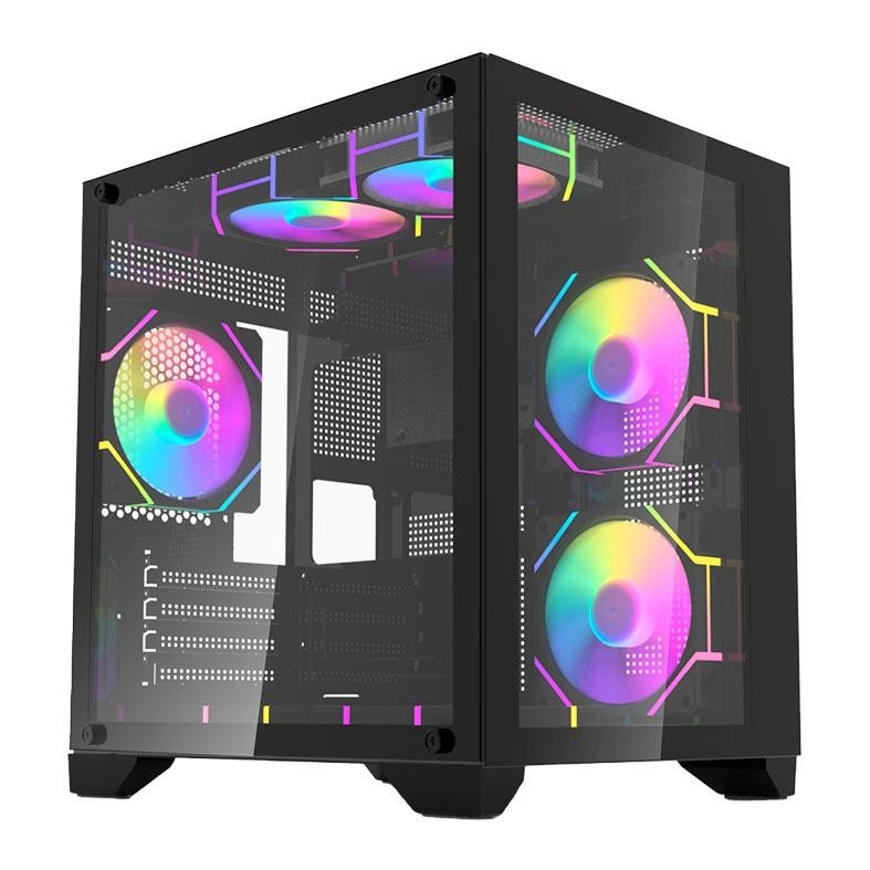 Gabinete Gamer Aigo C270, Mini-Tower, Lateral de Vidro, Preto