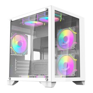 Gabinete Gamer Aigo C270, Mini-Tower, Lateral de Vidro, White