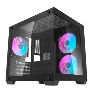 Gabinete Gamer Aquário Aigo Darkflash Korgan K275M Rainbow Mid-Tower