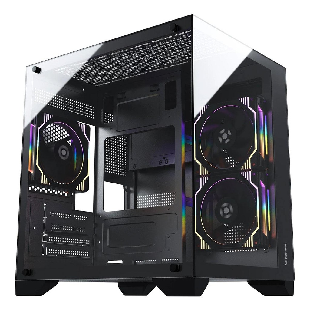 Gabinete Gamer Aquário Fortrek Clarity Vidro Temperado Micro-ATX