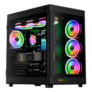 Gabinete Gamer Aquário Gamdias Neso P1B Vidro Temperado Design