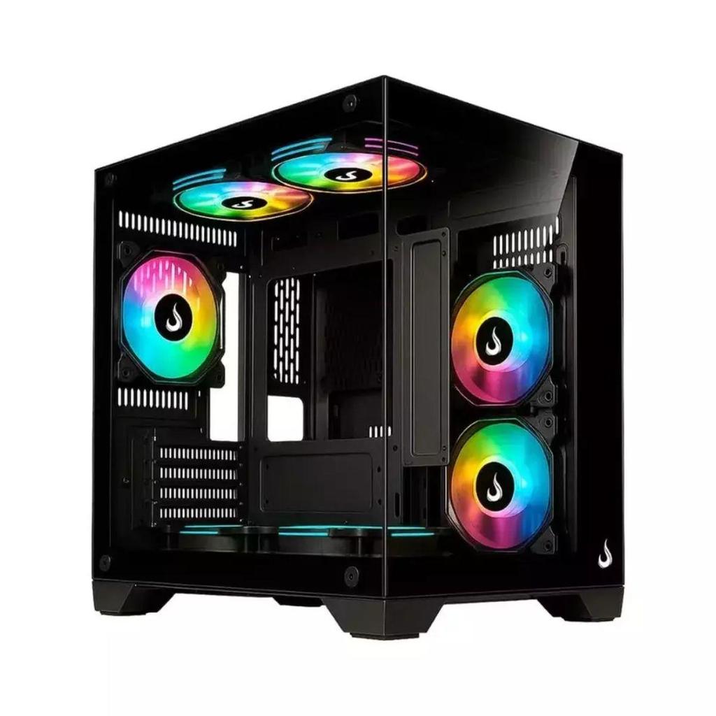 Gabinete Gamer Aquário Rise Mode Galaxy Glass M Mini Vidro Temperado
