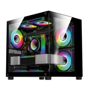 Gabinete Gamer Aquário Vidro Com 4 Fans Preto Gb1796 Hayom
