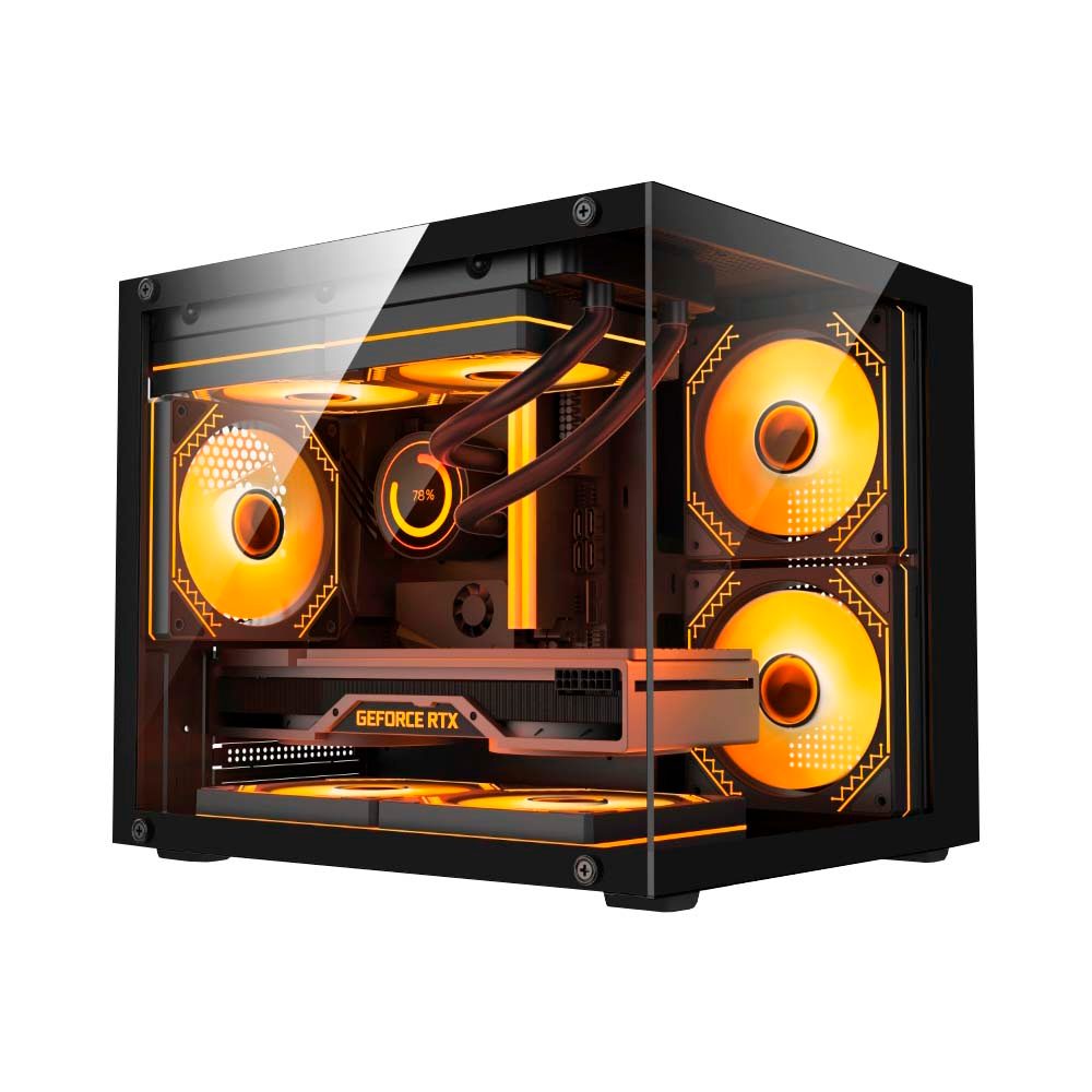 Gabinete Gamer Duex Aquario, Mid-Tower, Lateral E Frontal DE Vidro