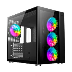Gabinete Gamer Gamemax Lucent BK, Atx, Vidro Temperado, Sem Fans