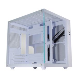 Gabinete gamer K-Mex Aquário Micro CG-W2SB, RGB, Lateral de Vidro