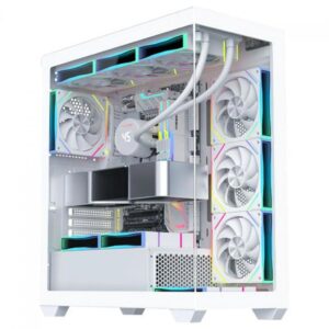 Gabinete Gamer K-Mex Torre Branca CG-W6DY, Mid Tower, Vidro
