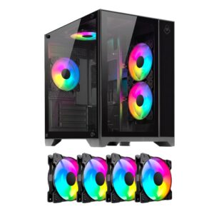 Gabinete Gamer Mancer CV100, Mid-Tower, Lateral De Vidro, Preto, 4