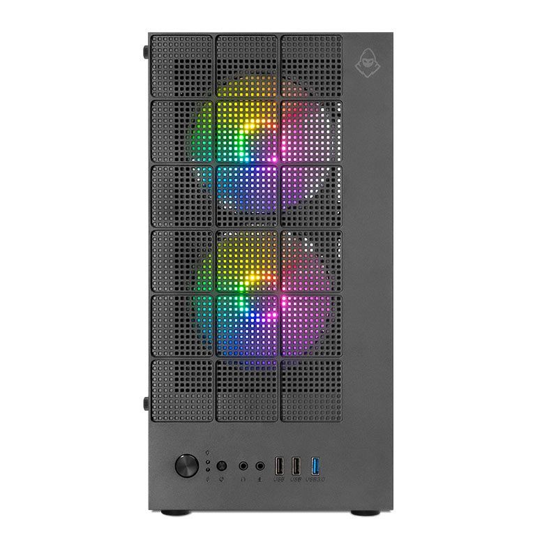Gabinete Gamer Mancer Grimore, Mini-Tower, Lateral de Vidro, 2 Fans