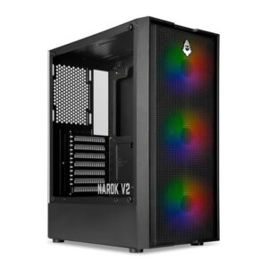 Gabinete Gamer Mancer Narok V2, Rainbow, Mid-Tower, Lateral de Vidro