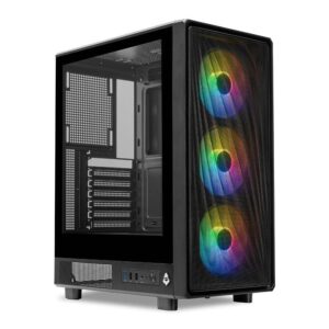 Gabinete Gamer Mancer Narok X, Mid-Tower, Lateral de vidro, Com 3