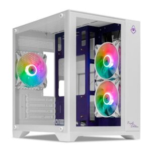Gabinete Gamer Mancer Purple Edition, Mid-Tower, Com 3 Fans, Branco
