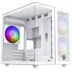 Gabinete Gamer Ninja Kazan X3, Mini Tower,Temperado,M-ATX,USB-C,Sem
