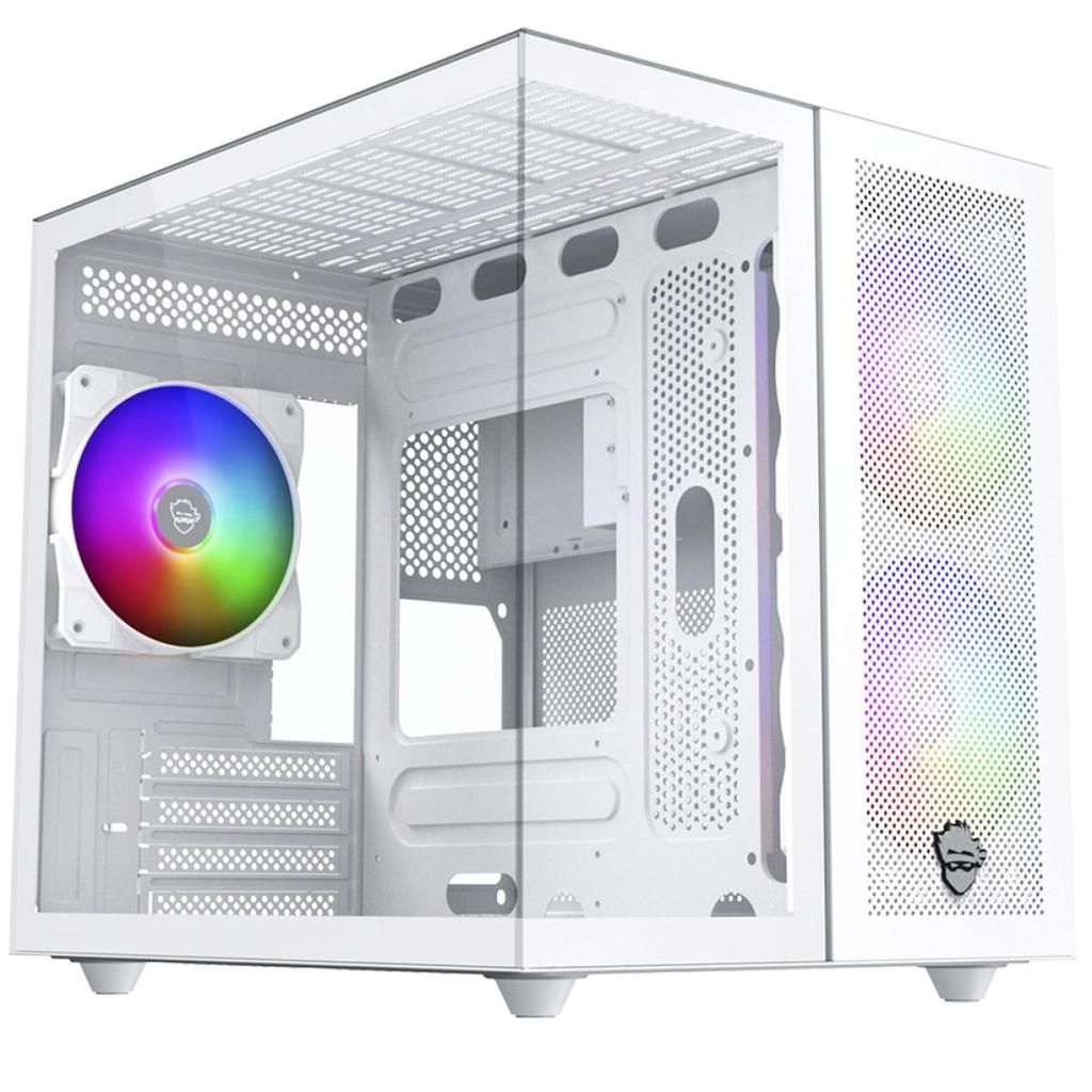 Gabinete Gamer Ninja Kazan X3, Mini Tower,Temperado,M-ATX,USB-C,Sem