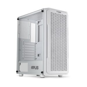 Gabinete Gamer Pichau Apus White Lateral DE Vidro Temperado Com 3