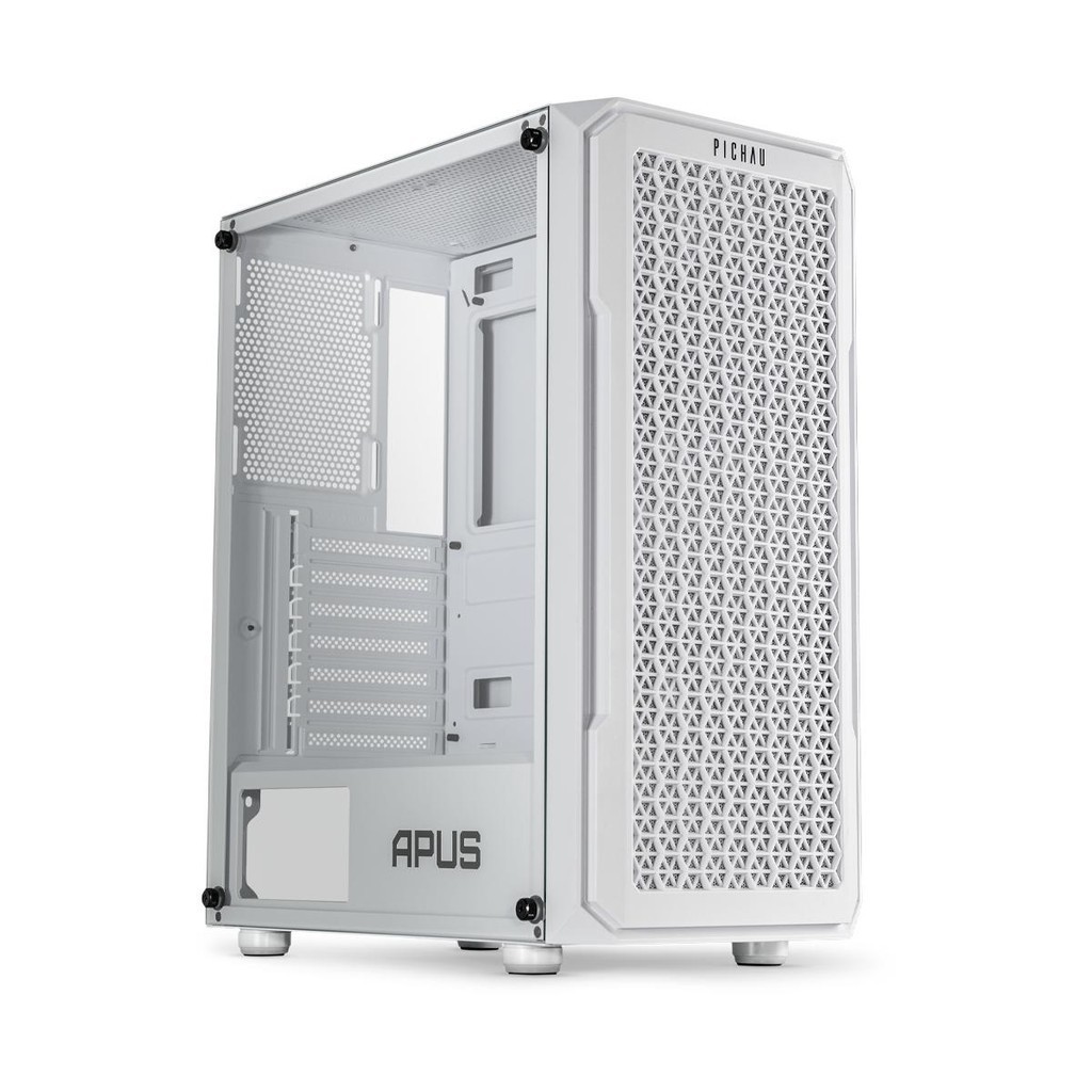 Gabinete Gamer Pichau Apus White Lateral DE Vidro Temperado Com 3