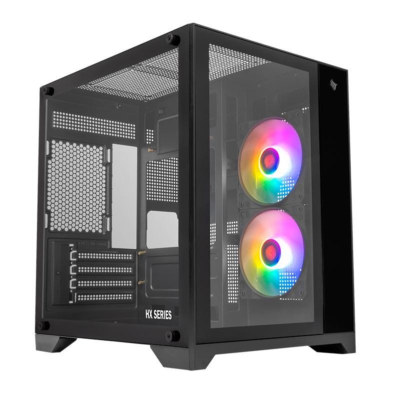 Gabinete Gamer Pichau HX110, Mini-Tower, Lateral de Vidro, Com 2 — Informática