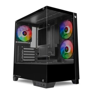 Gabinete Gamer Pichau Magpie 4XB, Mini-Tower, Lateral de Vidro, Com 3