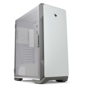 Gabinete Gamer Pichau Pouter 3 Lateral De Vidro Branco