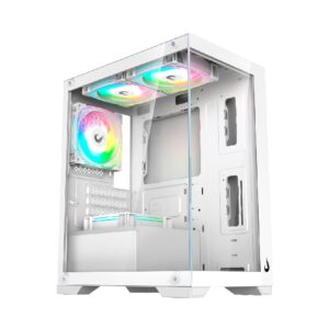 Gabinete Gamer Rise Mode Crystal Glass Mid Tower Vidro Temperado USB