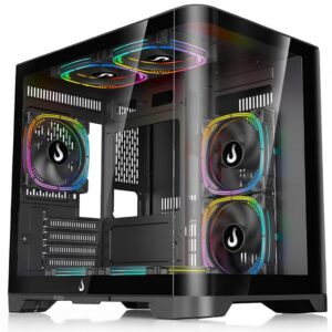 Gabinete Gamer Rise Mode Galaxy Curved, Mid Tower, Vidro Temperado