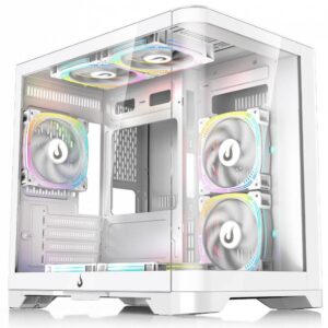 Gabinete Gamer Rise Mode Galaxy Curved, Mid Tower, Vidro Temperado