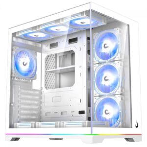Gabinete Gamer Rise Mode Galaxy Glass Standard V2 Led Argb, Mid