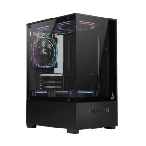 Gabinete Gamer Rise Mode Prisma Glass 01 Mid Tower Vidro Temperado