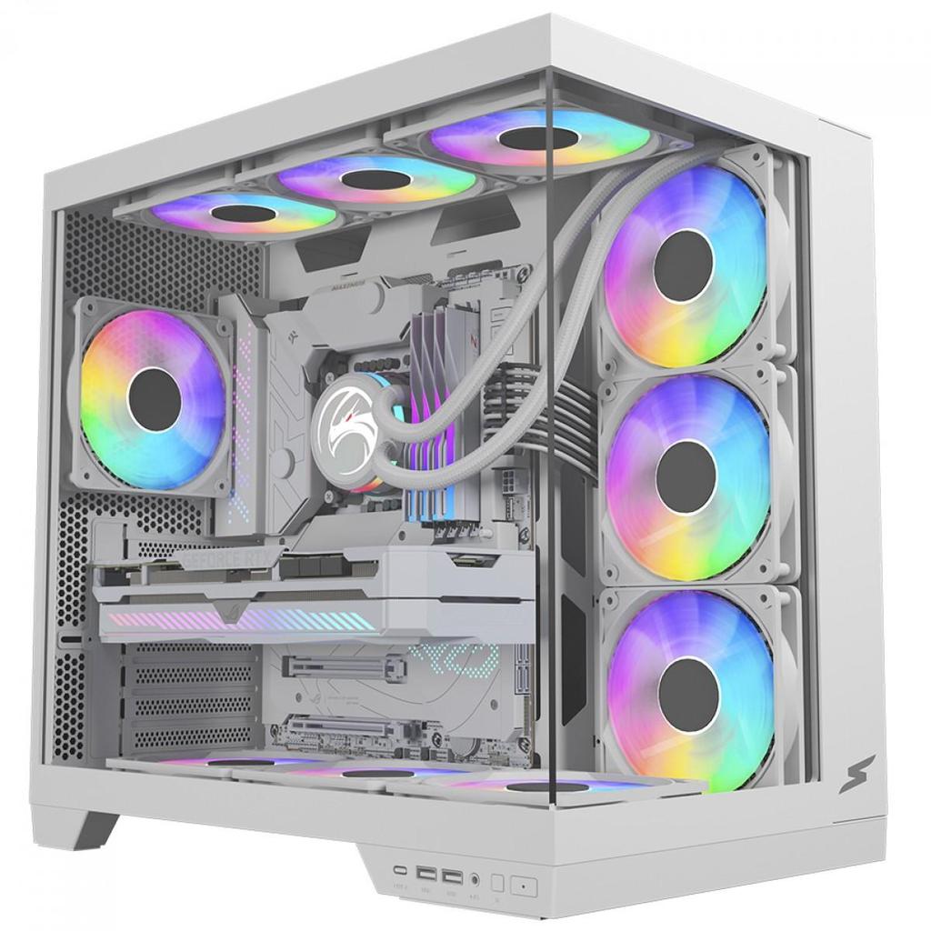 Gabinete Gamer SuperFrame Vhagar, Mid Tower, Vidro Temperado, Atx — Informática