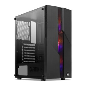 Gabinete Gamer Tgt Carbon V2, Mid-Tower, Lateral De Vidro, Com 3 Fans