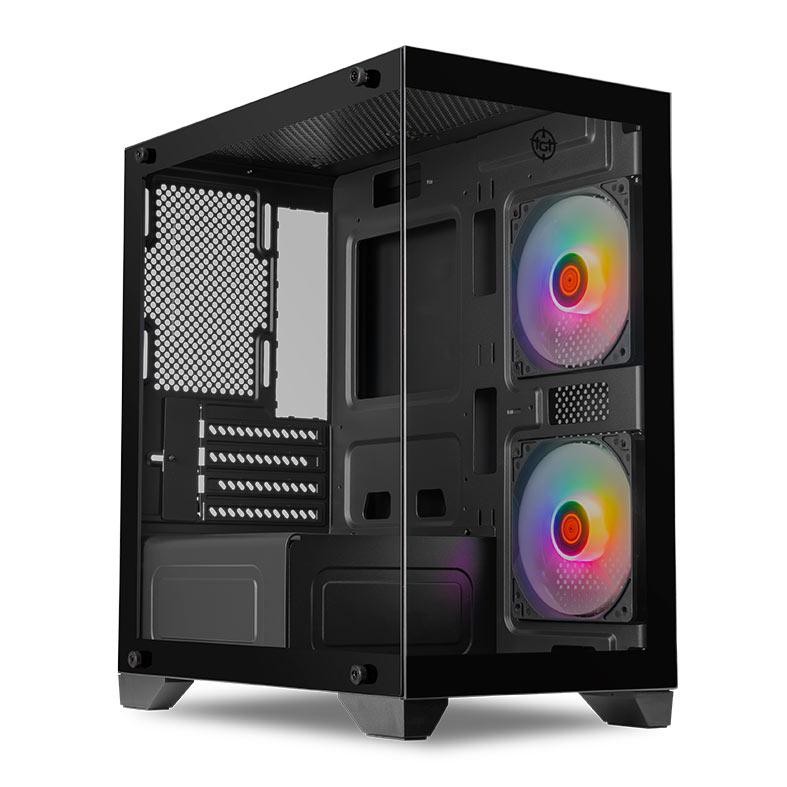 Gabinete Gamer Tgt Gladiator, Rainbow, Mid-Tower, Lateral de Vidro — Informática