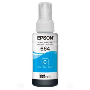 Garrafa de Tinta Original Epson EcoTank 664 Ciano para Impressoras