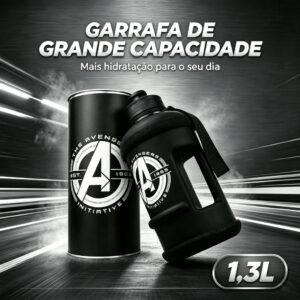 Garrafa Galão Avengers Marvel 1.3L Livre de Bpa Academia Trabalho — Esporte e Lazer