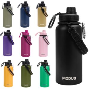 Garrafa Modus Térmica 1000ml Aço Inoxidável Com Alça Paracord Garrafa — Cozinha e Utensílios