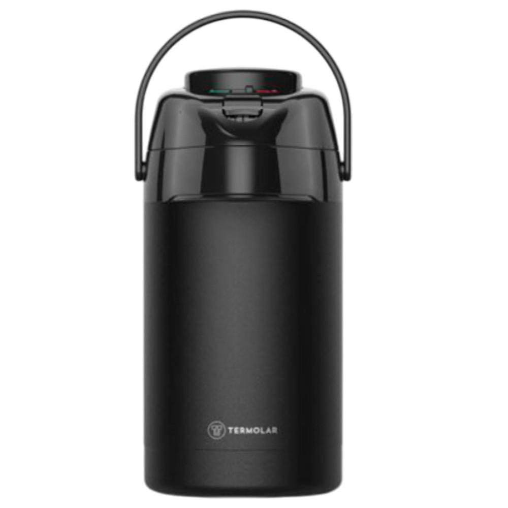 Garrafa Térmica 100% Inox Cor Preta 2,5 Litros Para Cafe Cha — Cozinha e Utensílios
