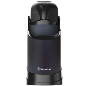 Garrafa Térmica 100% Inox Preta Revolution 1.2l Com Bomba Termolar