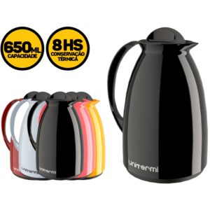 Garrafa Térmica 650ml Florença Unitermi Tampa Rosca Para Café Chá