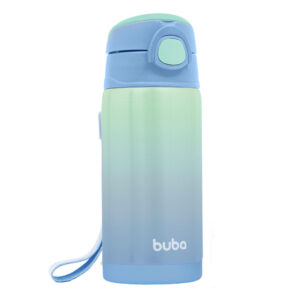 Garrafa Térmica Buba Parede Dupla Degradê Azul 400ml