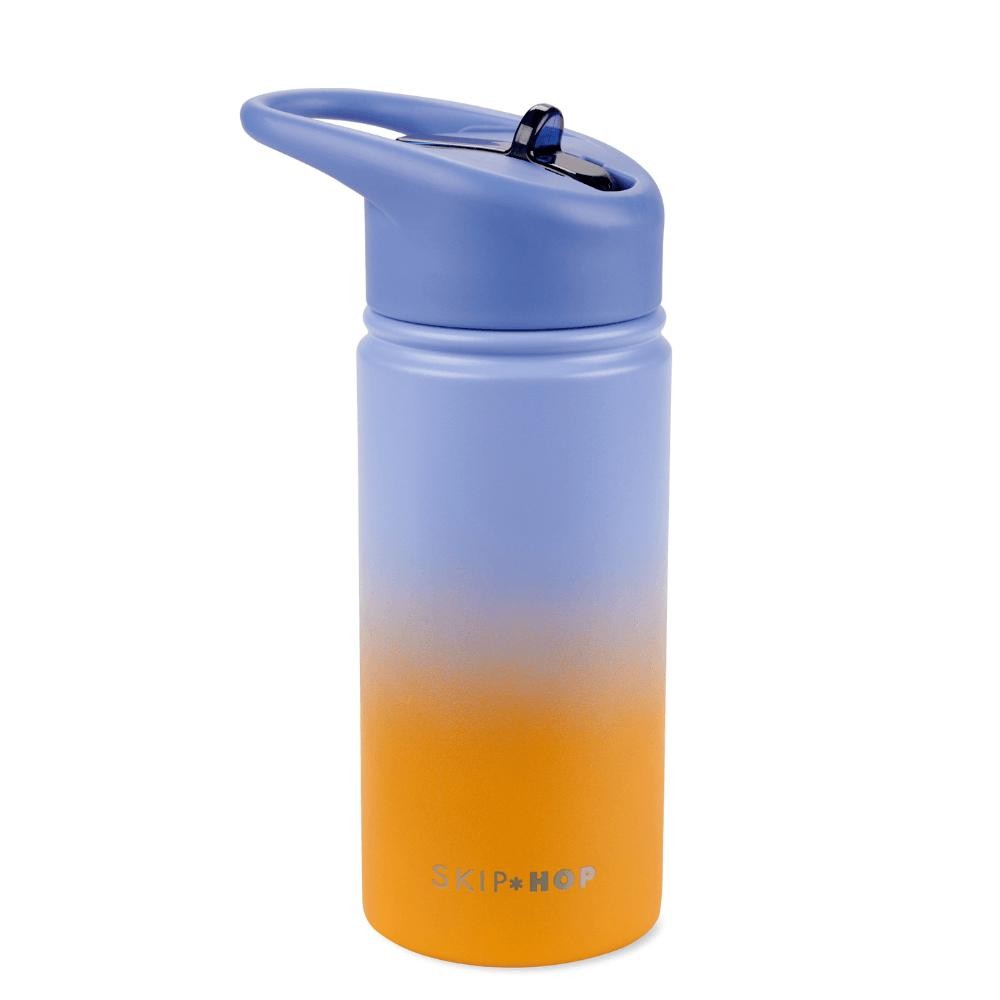 Garrafa Térmica de Aço Inox 450 ML Ombre Azul Skip Hop Garrafa de Aço — Cozinha e Utensílios