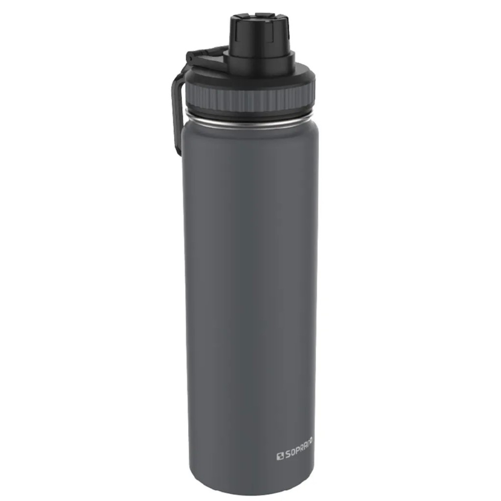 Garrafa Térmica de Inox 650 ml Cinza Everest Soprano — Cozinha e Utensílios