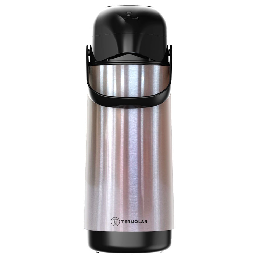 Garrafa térmica de pressão 1,0 litro Inox Lúmina Termolar