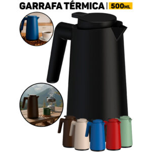 Garrafa Térmica Gatilho Vercelli 500ml Unitermi P Café Chá Bebidas