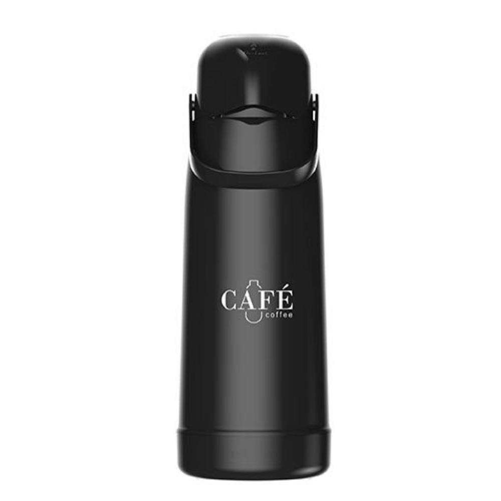 Garrafa Térmica Grande 1,8 Litros Cor Preta Magic Pump Para Café — Cozinha e Utensílios