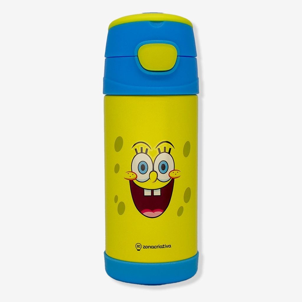 Garrafa Térmica Infantil Top Handle Bob Esponja — Cozinha e Utensílios
