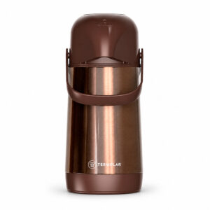 Garrafa Térmica Inox Marrom 500ml Para Café Chá e Leite Quente