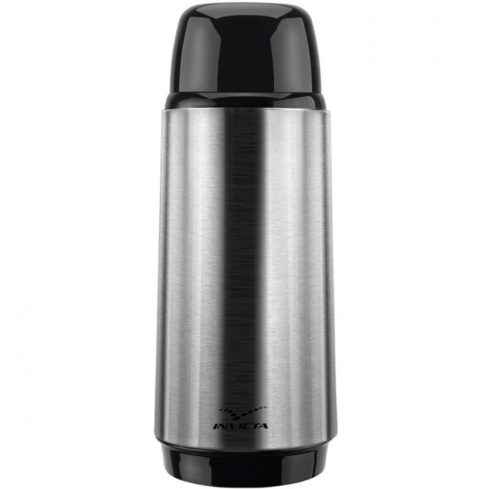 Garrafa Térmica Invicta Singulare 1L Rolha Inox com Ampola de Vidro — Cozinha e Utensílios