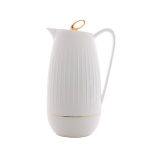 Garrafa Térmica Lyor Ballon 1L Branca de Plástico para Café Chá Água
