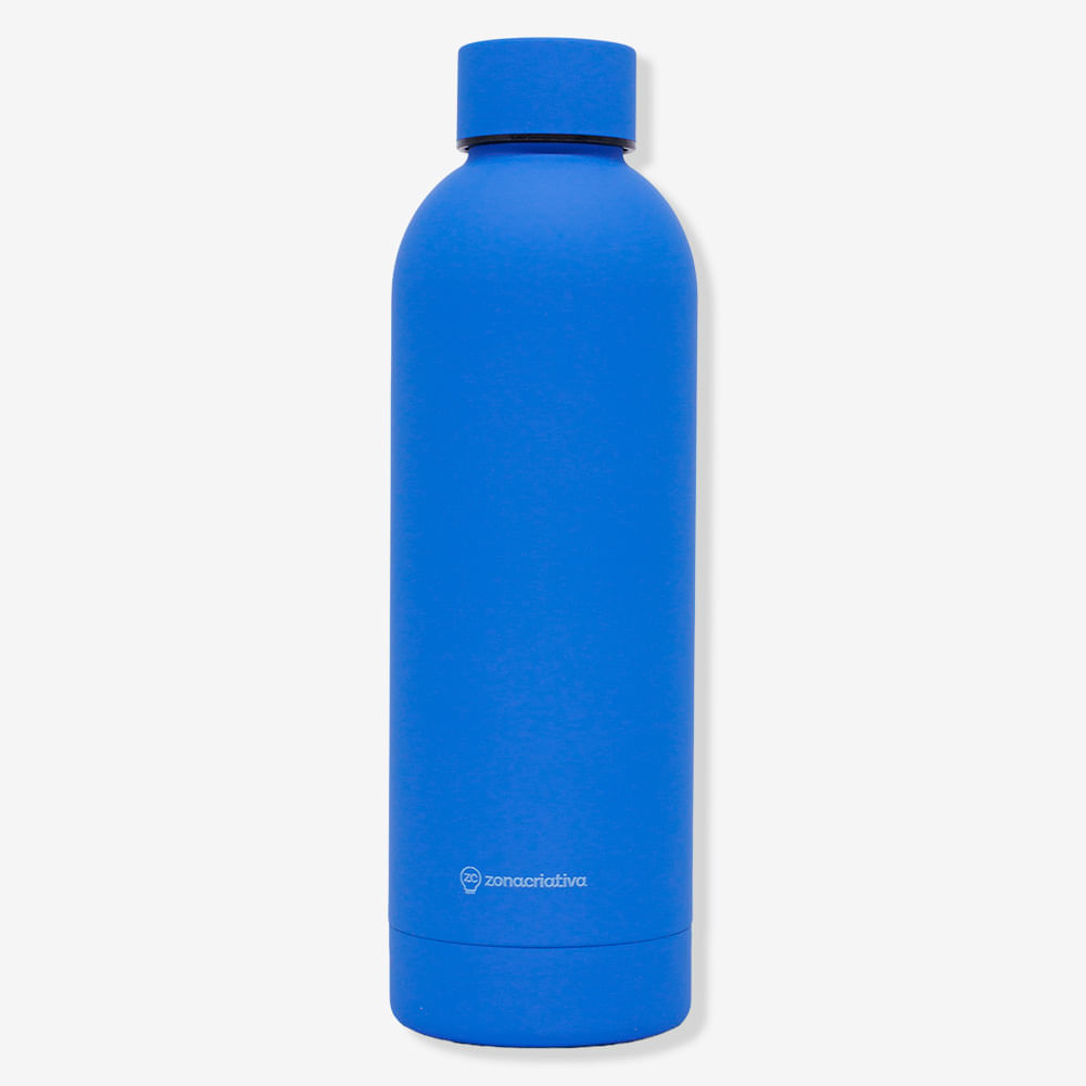 Garrafa Térmica Max Emborrachada 500ml Azul Zonacriativa — Cozinha e Utensílios